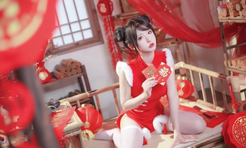 二次元女神清水由乃 2023新年旗袍合集打包